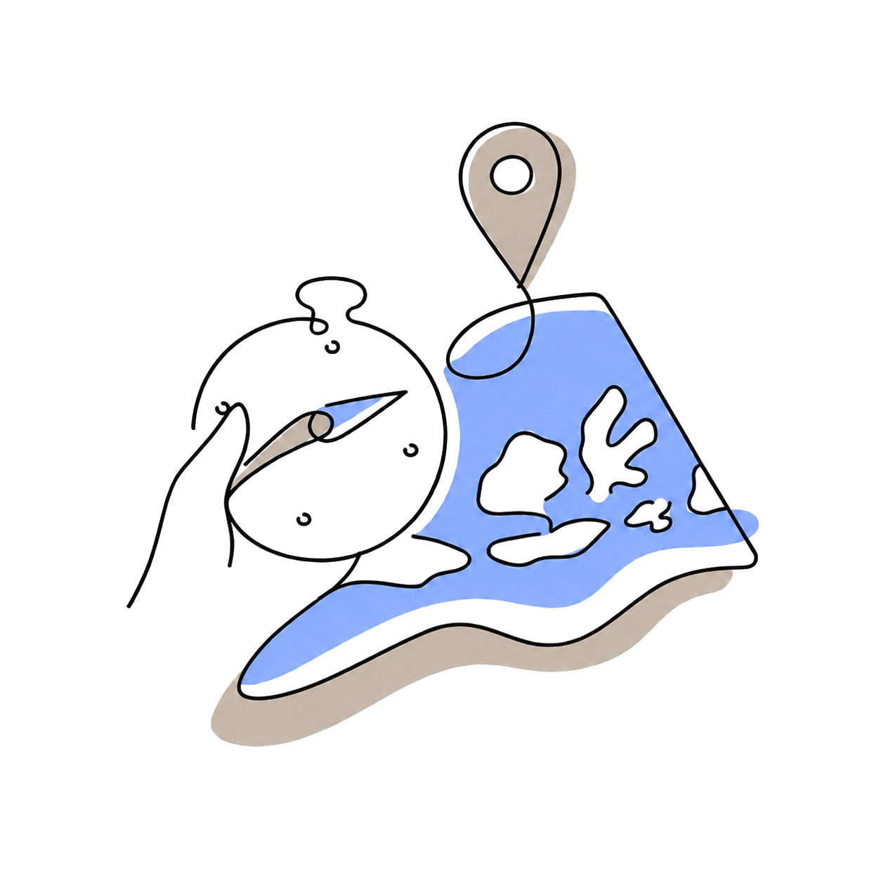 Navigation compass illustration